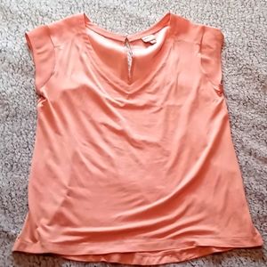 Salmon dress shirt with back detail